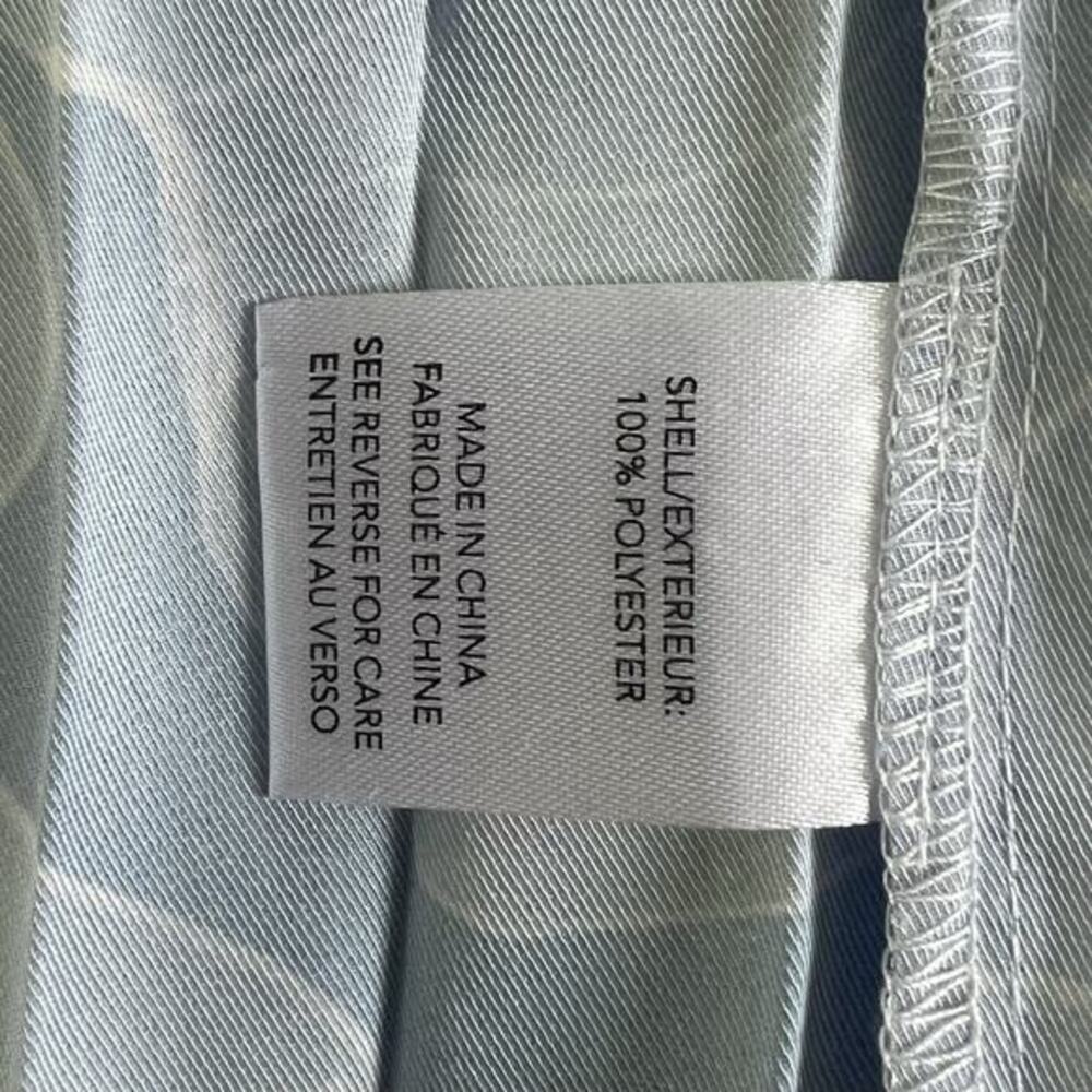 Milly Irene Waterlily Print Pale Blue Pleated Asymmetric Midi Dress - Picture 7 of 7